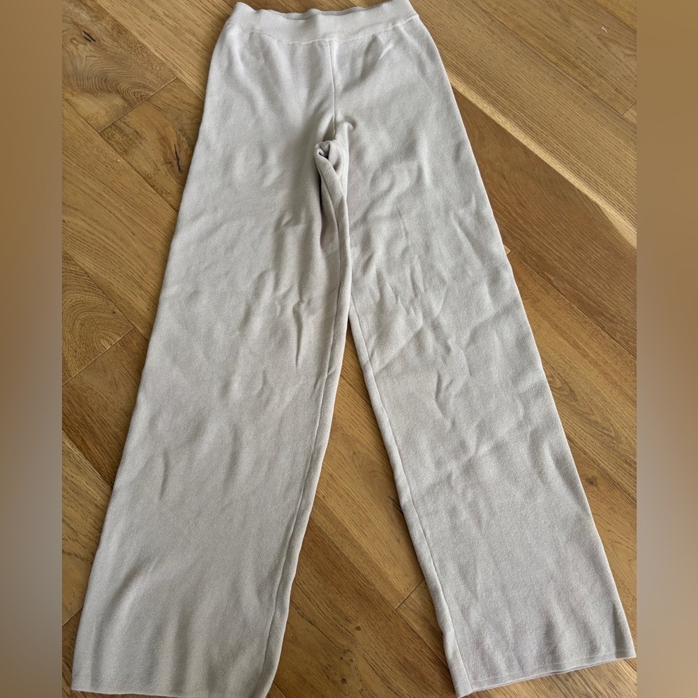 H&M knit trousers cream size small - Picture 1 of 5